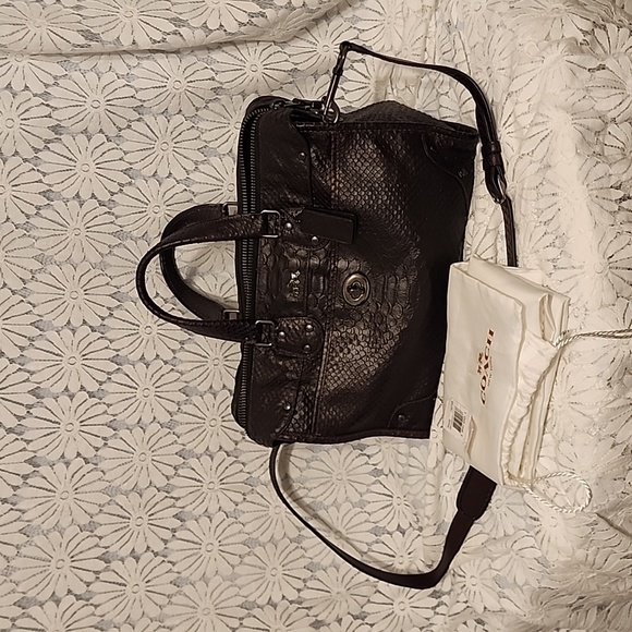 Coach satchel with strap python rhyder in Oxblood - Picture 7 of 8